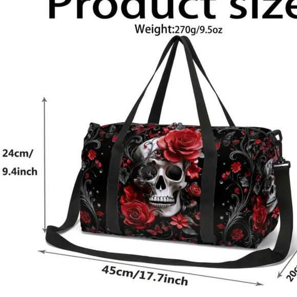 Skull and Roses Duffel Bag - Picture 4 of 4